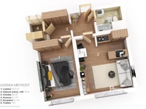 Pronájem bytu 1+1, Ústí nad Labem - Severní Terasa, Rabasova, 42 m2