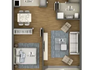 Prodej bytu 2+kk, Dobrá Voda, Černá Hora, 49 m2