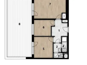 Pronájem bytu 3+kk, Praha - Hlubočepy, 75 m2