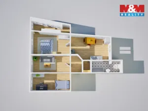 Prodej bytu 3+1, Trmice - Koštov, 67 m2