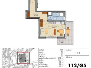 Prodej bytu 1+kk, Praha - Dolní Měcholupy, Honzíkova, 35 m2