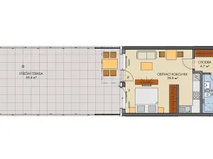 Prodej bytu 1+kk, Praha - Dolní Měcholupy, Honzíkova, 41 m2