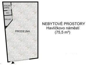 Pronájem obchodního prostoru, Písek, Havlíčkovo nám., 75 m2