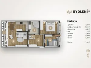 Pronájem bytu 3+kk, Teplice, Trnovanská, 71 m2