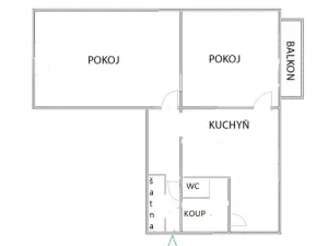 Pronájem bytu 2+1, Vamberk, Struha, 49 m2