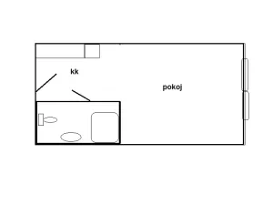 Pronájem bytu 1+kk, Teplice, U Červeného kostela, 30 m2