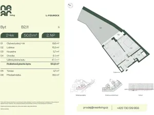 Prodej bytu 2+kk, Praha - Libeň, Na kopečku, 48 m2