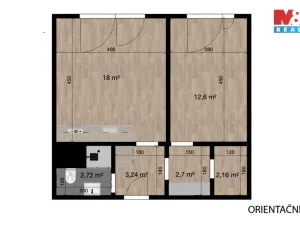 Pronájem bytu 2+kk, Liberec - Liberec VI-Rochlice, Dobiášova, 42 m2