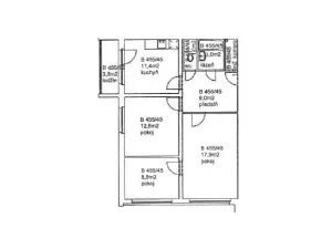 Prodej bytu 3+1, Praha - Letňany, Křivoklátská, 66 m2