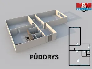 Prodej bytu 2+1, Kutná Hora - Šipší, Ortenova, 58 m2