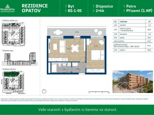 Pronájem bytu 2+kk, Praha - Chodov, Líbalova, 44 m2