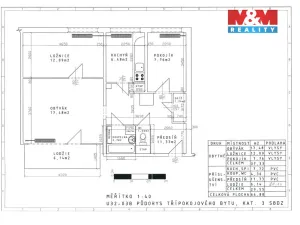 Prodej bytu 3+1, Brno - Starý Lískovec, Dunajská, 66 m2