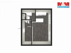 Pronájem bytu 1+kk, Opočno, Pohořská, 40 m2