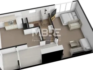 Pronájem bytu 1+1, Opava - Předměstí, Hany Kvapilové, 40 m2