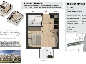 Prodej bytu 1+kk, Golem, Albánie, 33 m2