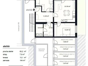 Prodej bytu 3+kk, Šlapanice, 83 m2