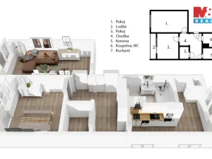 Prodej bytu 2+1, Žulová, Na Rybníčku, 52 m2