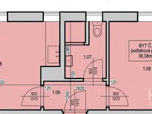 Pronájem bytu 2+kk, Děčín, K. Světlé, 44 m2