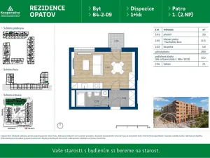 Pronájem bytu 1+kk, Praha - Chodov, Líbalova, 32 m2
