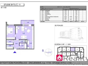 Prodej bytu 2+kk, Pohořelice, Znojemská, 66 m2