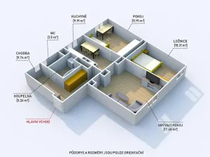 Prodej bytu 3+1, Plzeň, Thámova, 68 m2