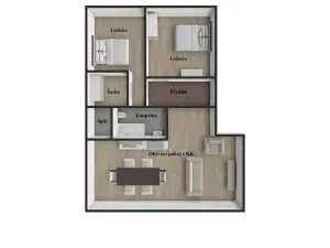 Pronájem bytu 3+kk, Plzeň, V Malé Doubravce, 90 m2