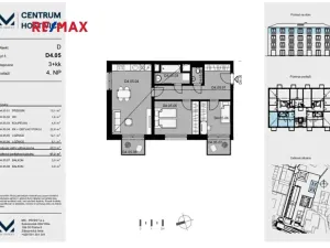 Pronájem bytu 3+kk, Hostivice, Cihlářská, 62 m2