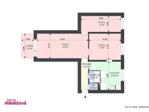 Prodej bytu 3+1, Moravské Budějovice, Janáčkova, 67 m2