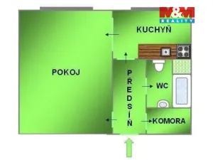 Pronájem bytu 1+1, Liberec - Liberec VI-Rochlice, Pastelová, 35 m2