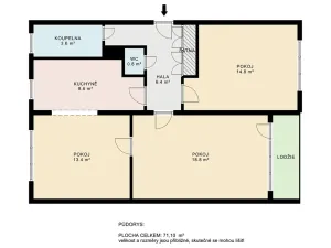 Prodej bytu 3+1, Týnec nad Sázavou, Jílovská, 71 m2