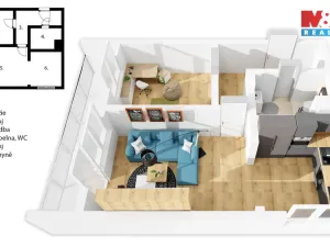 Prodej bytu 2+kk, Kladno, Průchova, 49 m2