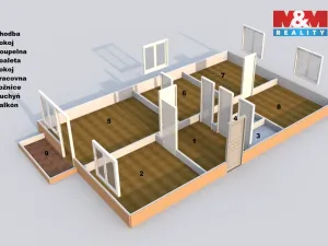 Pronájem bytu 4+1, Radvanice, 72 m2