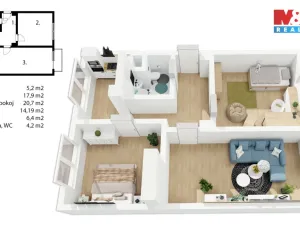 Prodej bytu 3+1, Havířov - Podlesí, Kosmonautů, 69 m2