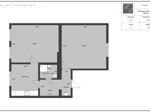 Prodej bytu 2+1, Teplice, Československých legií, 68 m2