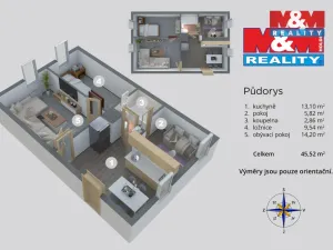 Prodej bytu 3+1, Děčín - Děčín II-Nové Město, Kamenická, 45 m2