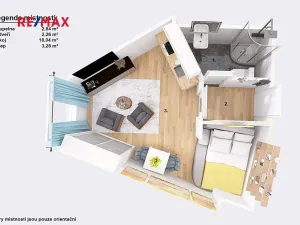 Pronájem bytu 1+kk, Jindřichův Hradec, Nádražní, 23 m2