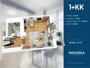 Pronájem bytu 1+kk, Praha - Vysočany, Fafkových, 35 m2