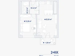 Pronájem bytu 2+kk, Brno - Zábrdovice, Bratislavská, 48 m2