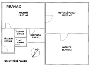 Pronájem bytu 2+1, Kladno, Poštovní náměstí, 63 m2