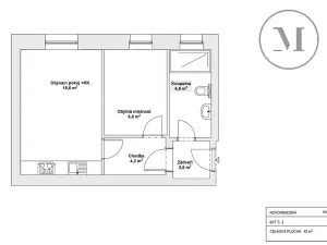 Pronájem bytu 2+kk, České Budějovice, Novohradská, 50 m2