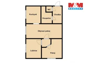 Prodej bytu 3+1, Nová Bystřice, Rybní, 68 m2