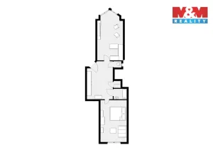 Pronájem bytu 2+kk, Praha - Nusle, Jaromírova, 63 m2