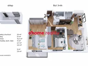 Prodej bytu 3+kk, Olomouc, Lazecká, 77 m2