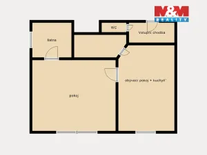 Pronájem bytu 2+kk, Nymburk, Resslova, 41 m2