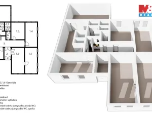 Pronájem kanceláře, Kladno, Čechova, 167 m2