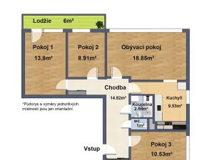 Prodej bytu 4+1, Kladno, Čs. armády, 92 m2