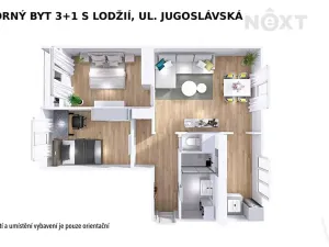Pronájem bytu 3+1, Šumperk, Jugoslávská, 68 m2