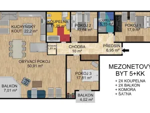 Prodej bytu 5+kk, Písek, Budějovická, 182 m2