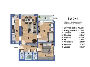 Prodej bytu 3+kk, Kosova Hora, 69 m2