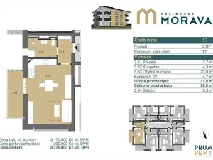 Prodej bytu 1+kk, Zábřeh, Leštinská, 31 m2